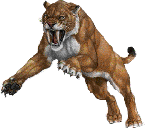 :img Picture of a sabertooth tiger,100%,width
