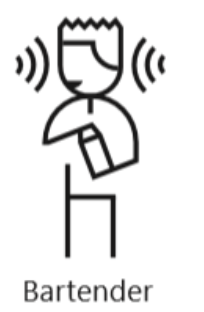 :img A bartender in a noise environment ,40%, width